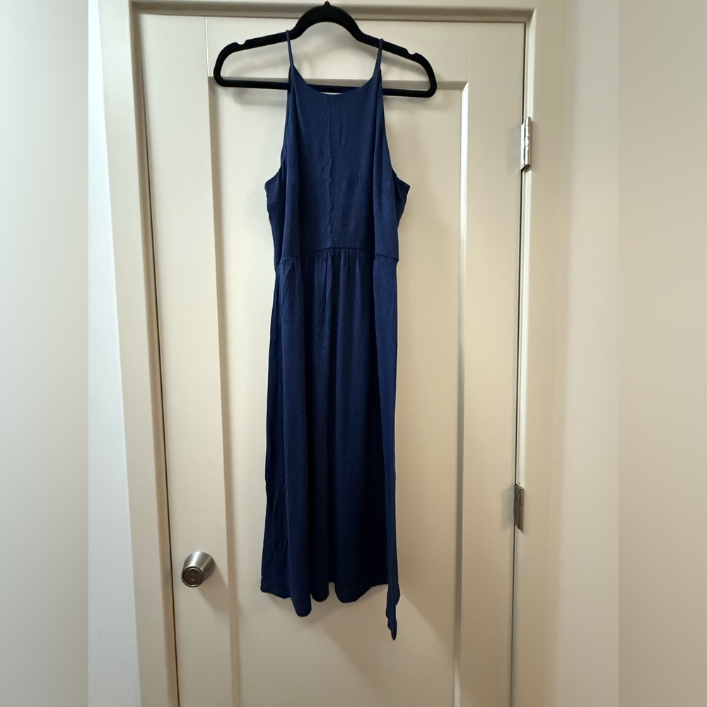 LOFT Petites Navy Jersey Dress